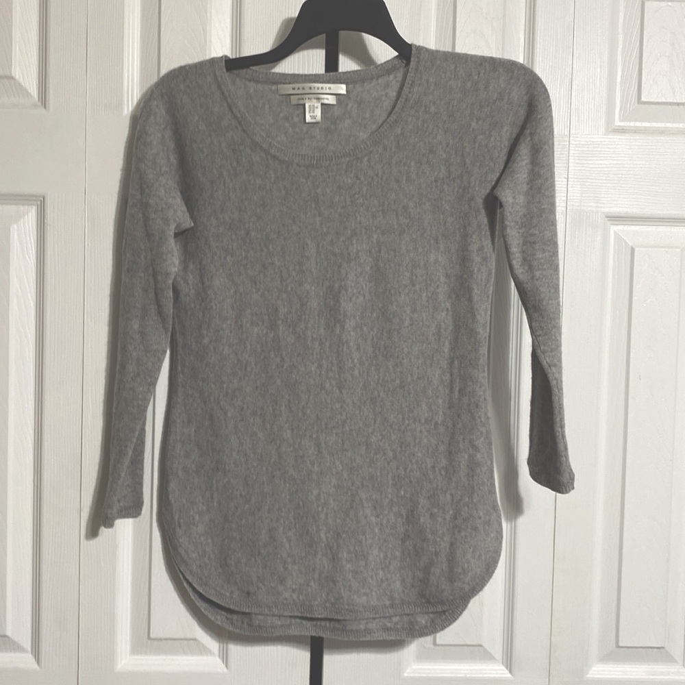 SOFT Max Studio Heather gray cashmere sweater size XS